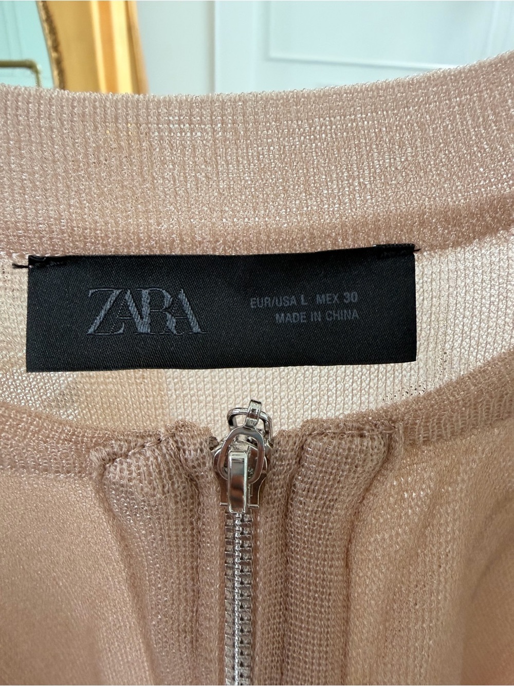 Zara Sheer Bomber Jacket - Picture 5 of 7